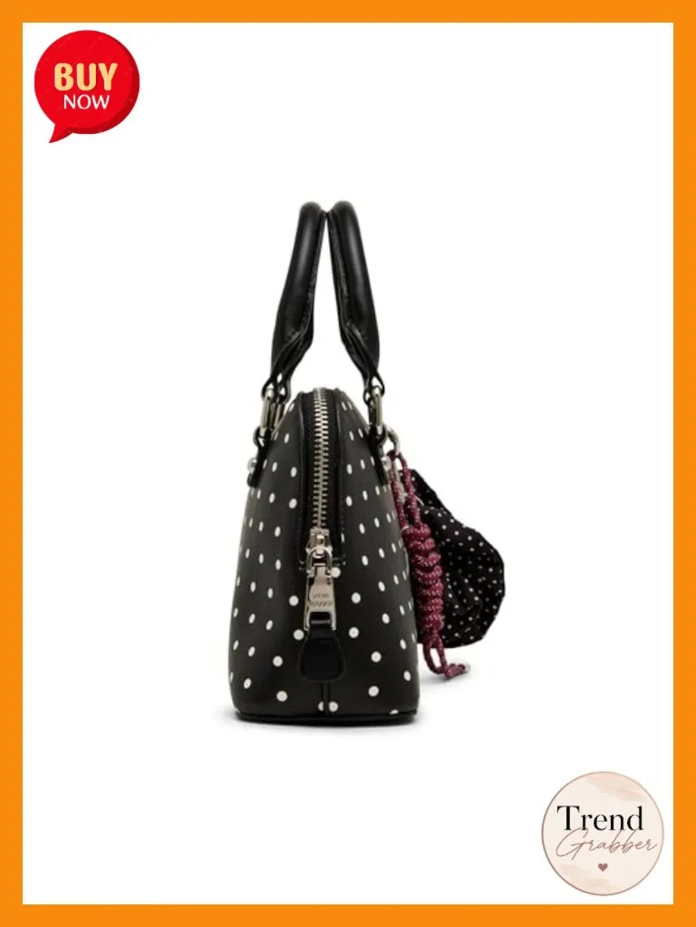 Mini Dome Satchel Crossbody Bag Faux Leather